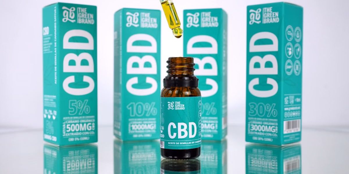 Organic CBD oil from The Green Brand with various concentrations for wellness.